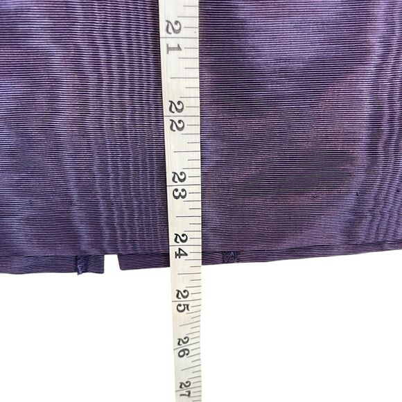 VTG 80s 90s Scott McClintock 2 Piece Skirt Suit Sz 8 Purple Taffeta Lace Collar - Picture 13 of 15